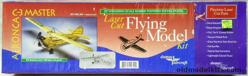 Dumas Aeronca C-3 Master - 30 inch Wingspan For Rubber Power or Electric And R/C Conversion, 304 plastic model kit